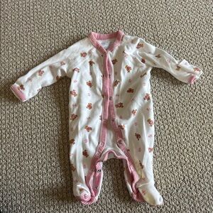 Teddy Bear Pink and White Kids One Piece